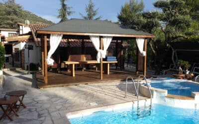 Gazebo rectangulaire en bois