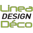 logo Linea Design Déco sur fond noir.